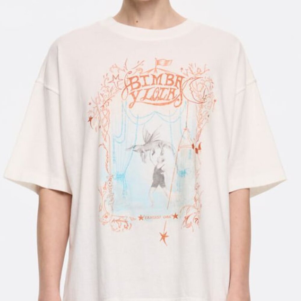 Oversize ivory logo T-shirt